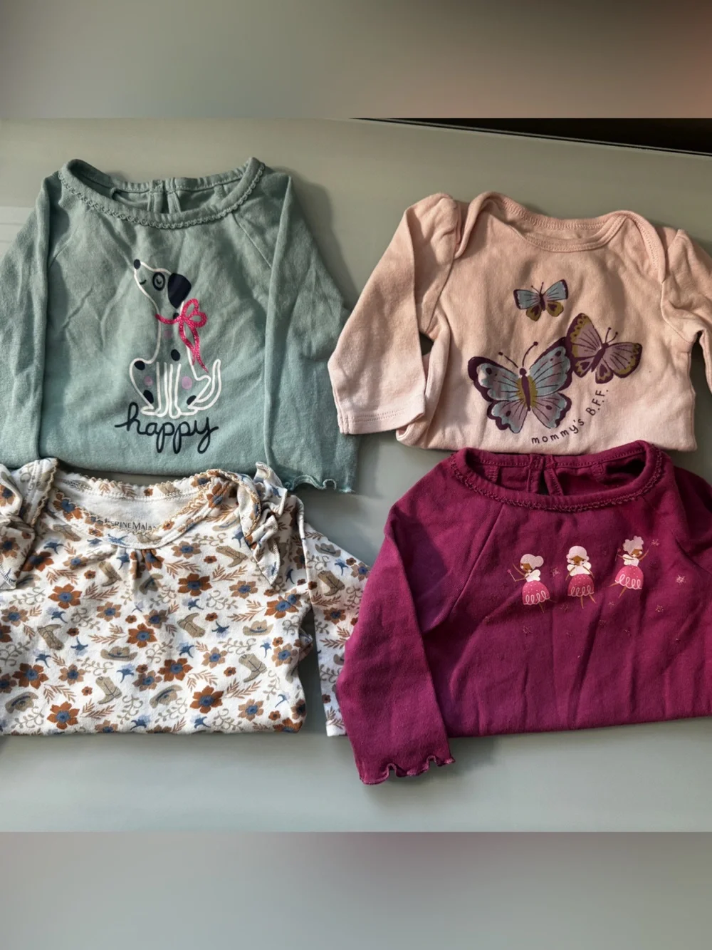 Lot Of 12 Long Sleeve Onesies